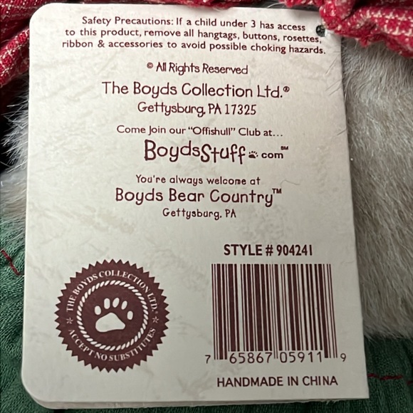 Boyds Bears Momma McVeggie & The Sweetpeas Plush Bear with Babies in Pea Pod - Picture 10 of 16